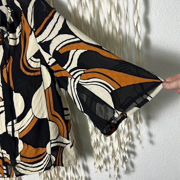 Sita Murt Mila Knit Feelings Raw Edge Patchwork Detail Size 36/US Small - Picture 3 of 12